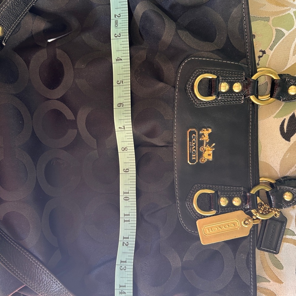 Coach Black Julianne Madison Op Art Satchel - EUC - Picture 12 of 14